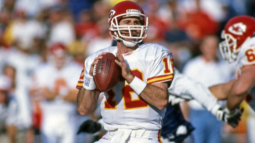 Dec 14, 1997; San Diego, CA, USA; FILE PHOTO; Kansas City Chiefs quarterback Rich Gannon (12) in action against the San Diego Chargers at Qualcomm Stadium. 