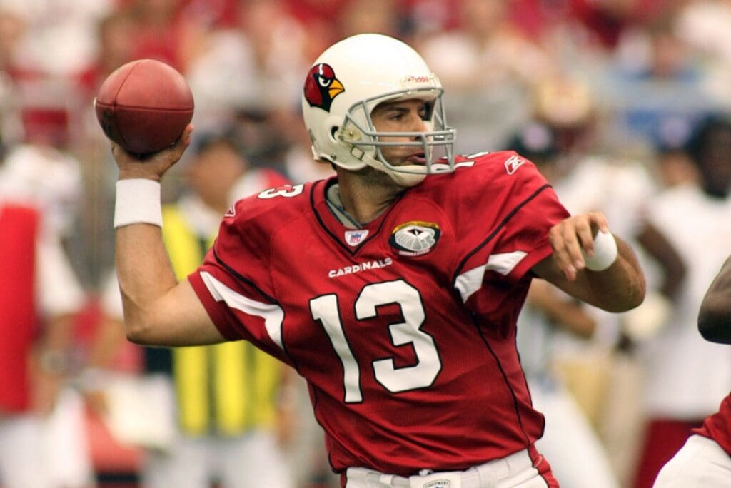 Sept 10, 2006; Glendale, AZ, USA; Arizona Cardinals quarterback (13) Kurt Warner against the San Francisco 49ers at Cardinals Stadium.
