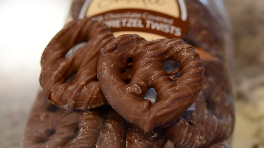 Milk Chocolate Covered Mini Pretzel Twists by Sweet Jubilee
