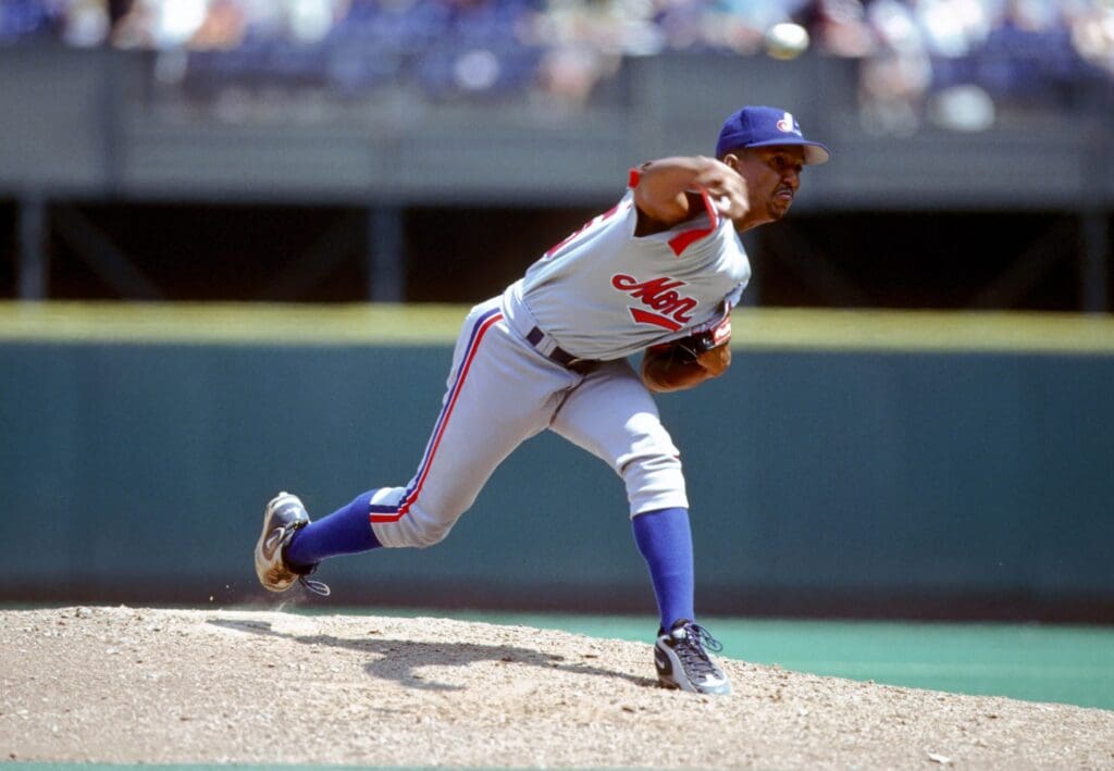 Unknown Date; Cincinnati, OH, USA; FILE PHOTO; Montreal Expos pitcher (45) Pedro Martinez in action against the Cincinnati Reds during the 1997 season at Riverfront Stadium.