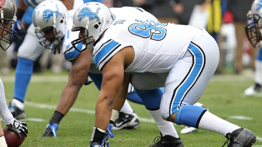 December 19, 2010; Tampa, FL, USA; Detroit Lions defensive tackle Ndamukong Suh (90) lines up during the first half of their game against the Tampa Bay Buccaneers at Raymond James Stadium