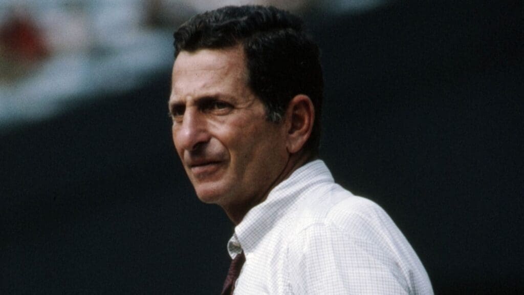 Oct 1968; Unknown location, USA; FILE PHOTO; New York Giants head coach Allie Sherman during the 1968 season.