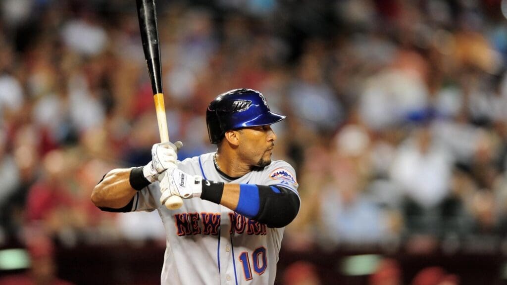 Aug. 11, 2009; Phoenix, AZ, USA; New York Mets outfielder Gary Sheffield against the Arizona Diamondbacks at Chase Field.