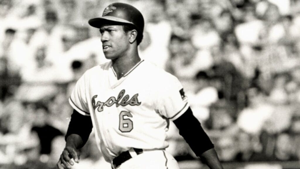 Jul 1968; Unknown Location, USA; FILE PHOTO; Baltimore Orioles outfielder Paul Blair (6) during the 1968 season.