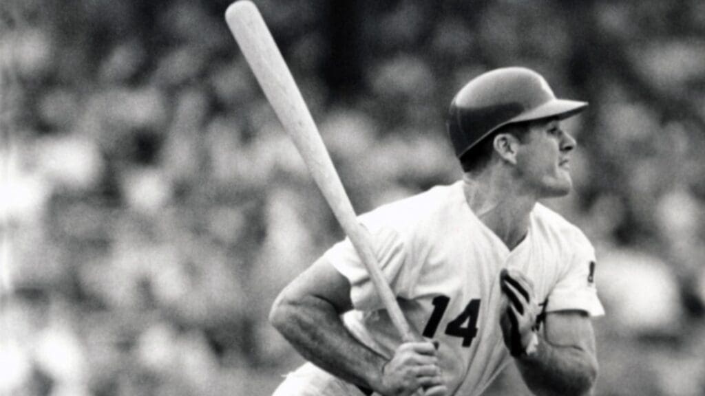 Jul 1966; Cincinnati, OH, USA; FILE PHOTO; Cincinnati Reds infielder PETE ROSE in action during the 1966 season at Crosley Field.