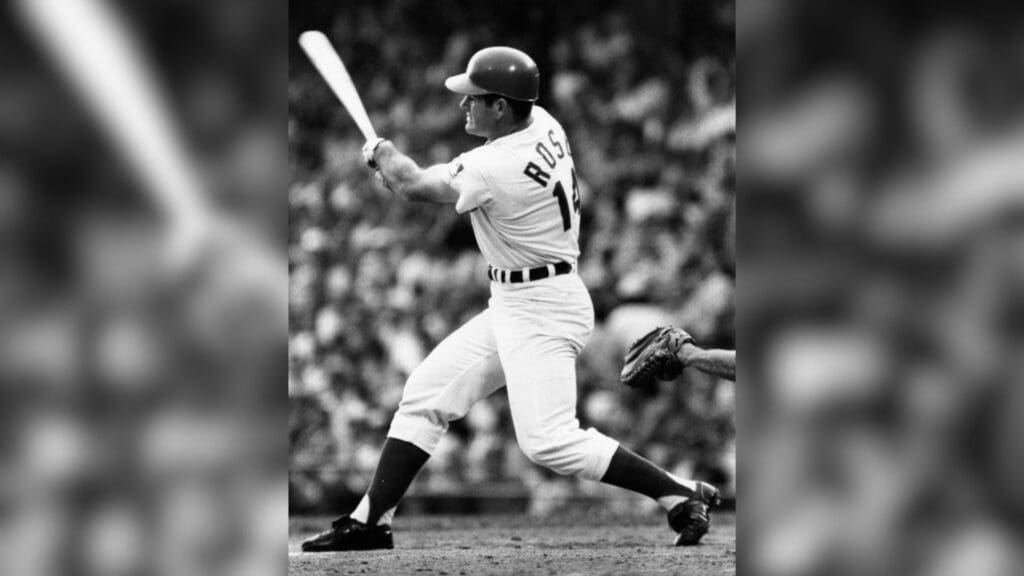 Jul 1966; Cincinnati, OH, USA; FILE PHOTO; Cincinnati Reds infielder Pete Rose in action during the 1966 season at Crosley Field.