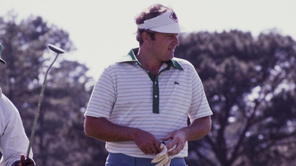 04/11/1976; Augusta, Georgia, USA; Raymond Floyd at the Augusta National Golf Course during the 1976 Masters.