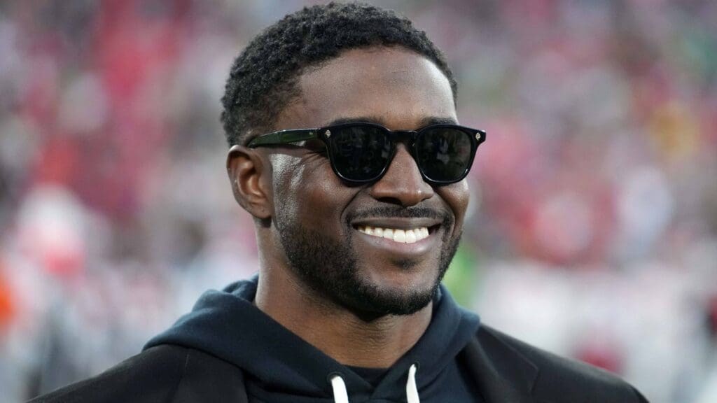 Jan 1, 2025; Pasadena, California, USA; Southern California Trojans former running back and Rose Bowl Hall of Fame inductee Reggie Bush during a CFP Quarterfinal at Rose Bowl Stadium.