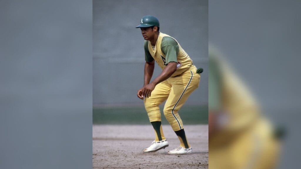 1969; Unknown location, USA; FILE PHOTO; Oakland Athletics outfielder Reggie Jackson in action during the 1969 season.