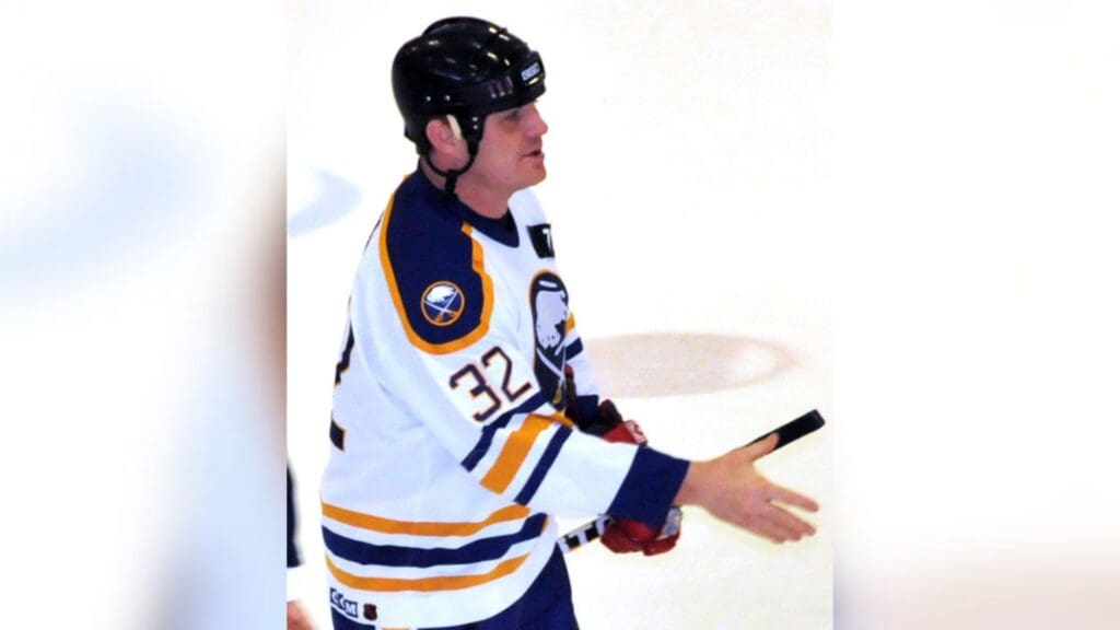 Ray with the Buffalo Sabres Alumni Hockey Team in 2011