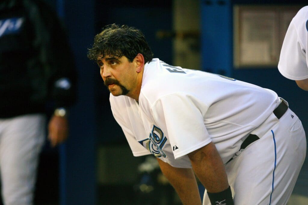 May 10, 2007; Toronto, ON, Canada; Toronto Blue Jays catcher (13) Sal Fasano looks on during his team's 9th straight loss against the Boston Red Sox at the Rogers Centre in Toronto, ON. Boston won 8-0.