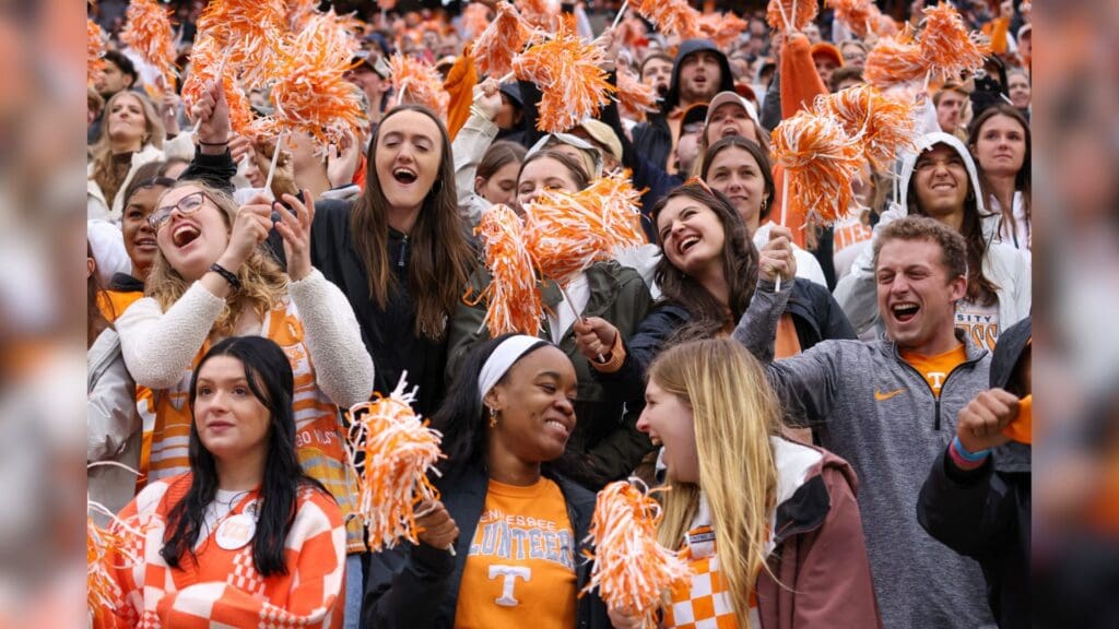 Nov 12, 2022; Knoxville, Tennessee, USA; Tennessee Volunteers fans during the second half of the game against the Missouri Tigers at Neyland Stadium.