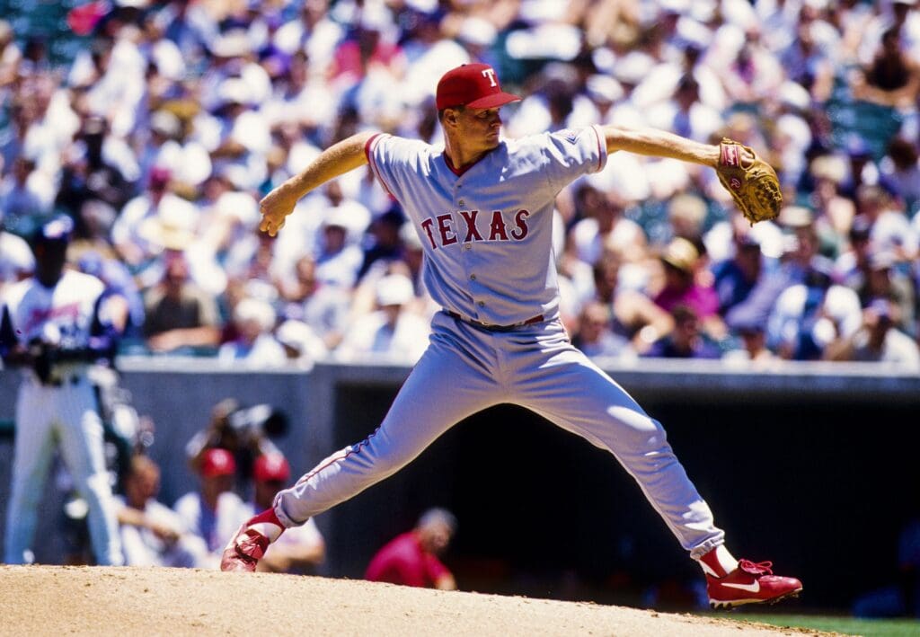 1998, Unknown location, USA; FILE PHOTO; Texas Rangers pitcher Todd Van Poppel in action on the mound against during the 1998 season.