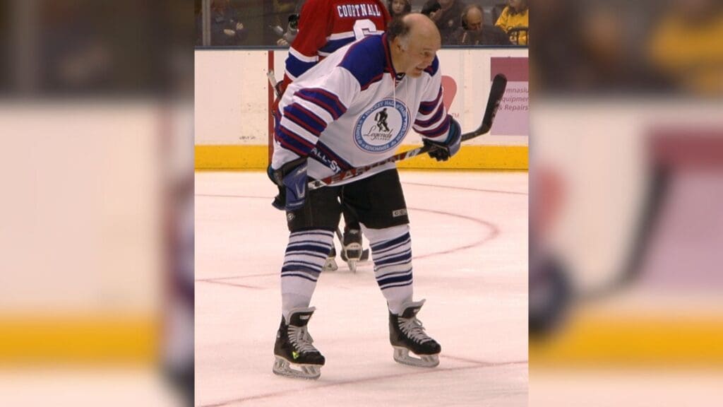 Dave "Tiger" Williams, former forward with the Toronto Maple Leaf playing in the All-Star Legends game in Toronto, Ontario, Canada on November 9, 2008.