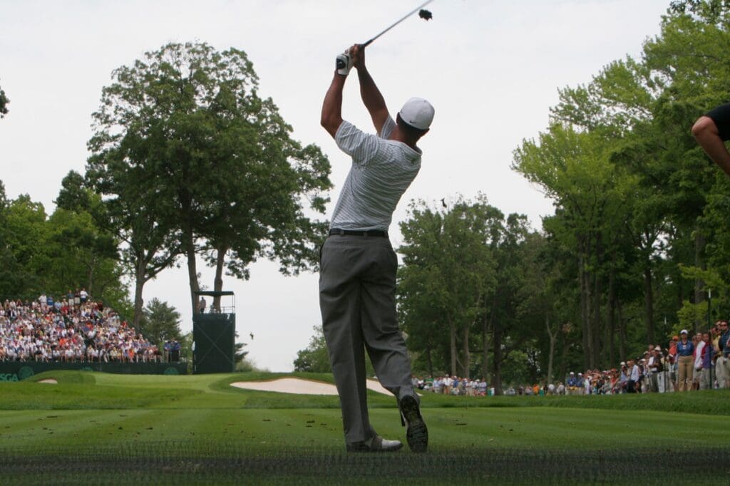 Tiger Woods during the U.S. Open Championship at Winged Foot Golf Club in Mamaroneck June 12, 2006.