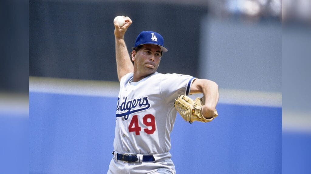 1996, Unknown location, USA; FILE PHOTO; Los Angeles Dodgers pitcher Tom Candiotti in action on the mound during the 1996 Season. 