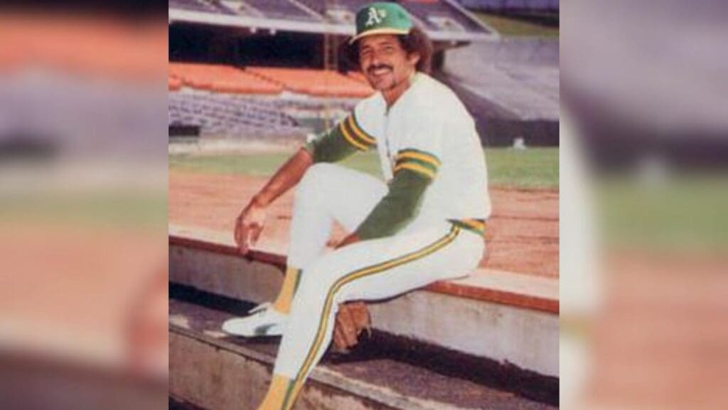 A baseball card of Tony Armas from the 1987 Mother's Cookies Oakland Athletics set. Card #21 of 28