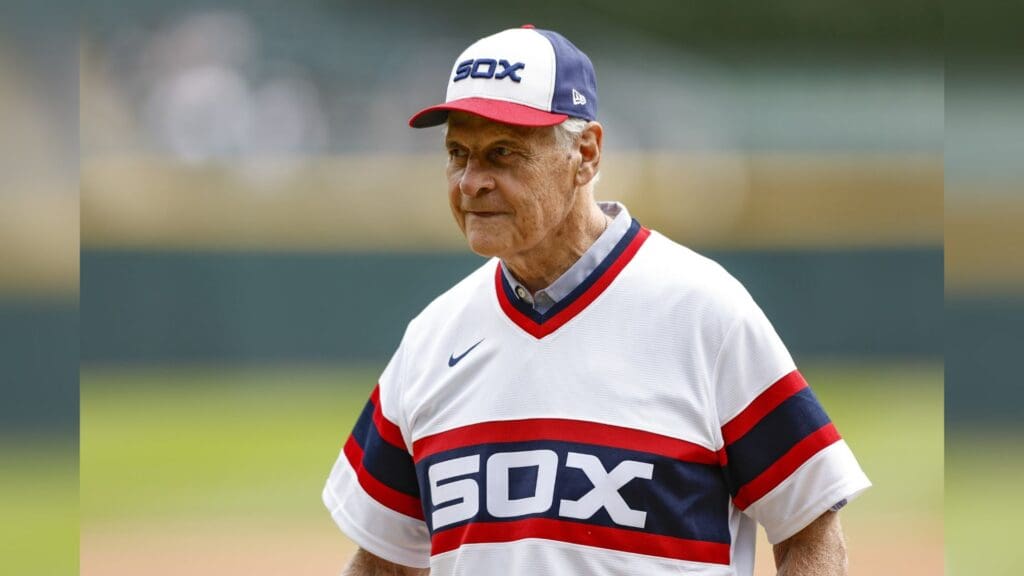 Sep 17, 2023; Chicago, Illinois, USA; Former Chicago White Sox manager Tony La Russa attends a baseball game between the Chicago White Sox and Minnesota Twins at Guaranteed Rate Field.