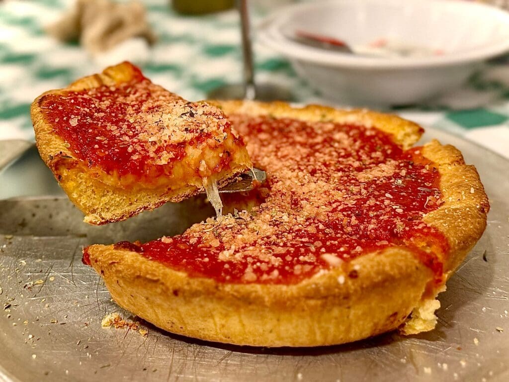 Plain deep dish pizza from JoJo's Tastes of Chicago in Port Orange.