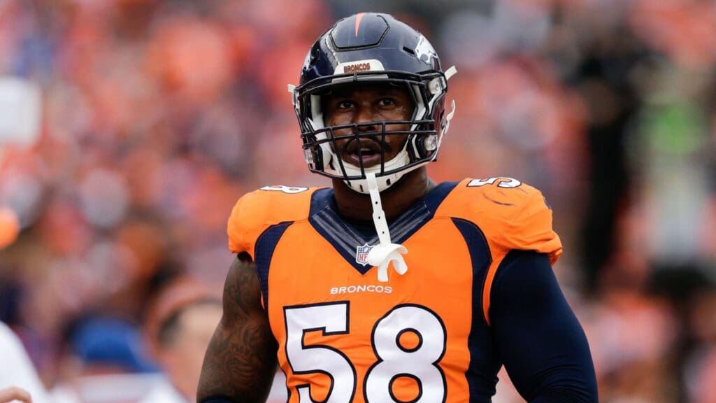 Oct 30, 2016; Denver, CO, USA; Denver Broncos outside linebacker Von Miller (58) in the third quarter against the San Diego Chargers at Sports Authority Field at Mile High.