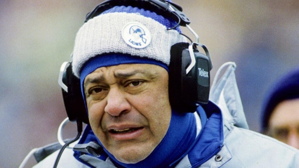 Nov 3, 1991; Chicago, IL, USA; Detroit Lions head coach Wayne Fontes on the sideline against the Chicago Bears at Soldier Field. FILE PHOTO;