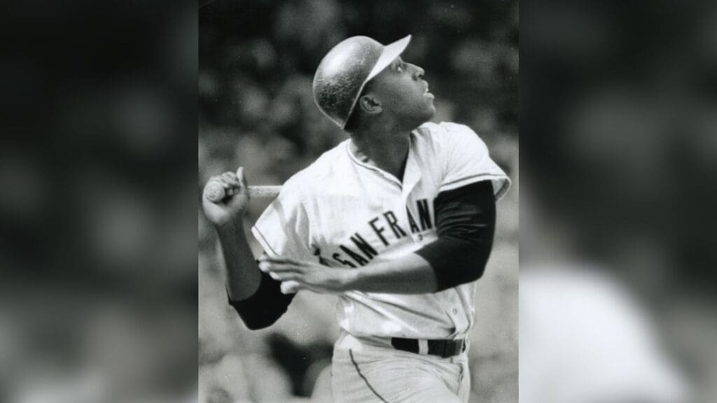 Sep 1966; Unknown Location, USA; FILE PHOTO; San Francisco Giants first baseman Willie McCovey in action during the 1966 season. 