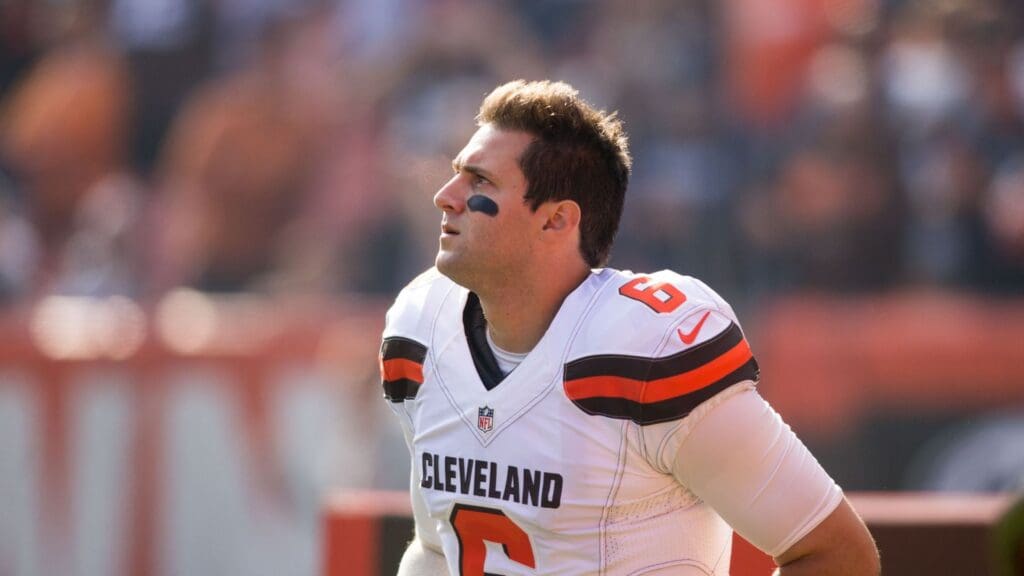 Nov 6, 2016; Cleveland, OH, USA; Cleveland Browns quarterback Cody Kessler (6) before the game against the Dallas Cowboys at FirstEnergy Stadium. The Cowboys won 35-10.
